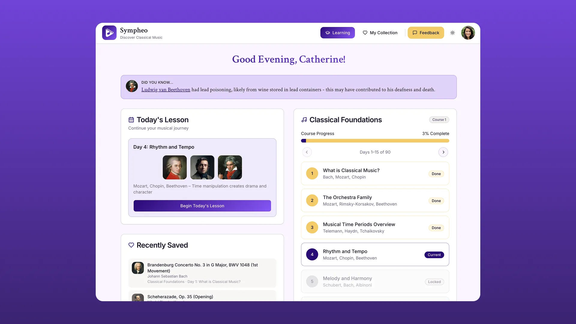 Sympheo: A classical music appreciation app