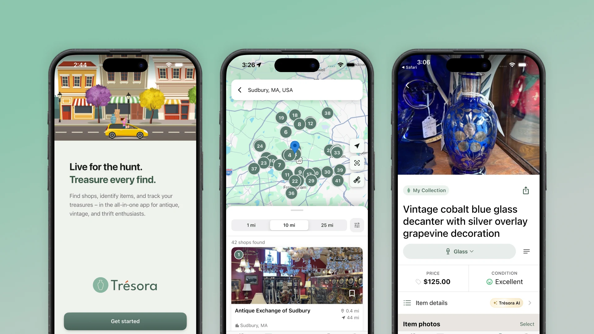 Trésora: Lifestyle app for antique and vintage collectors